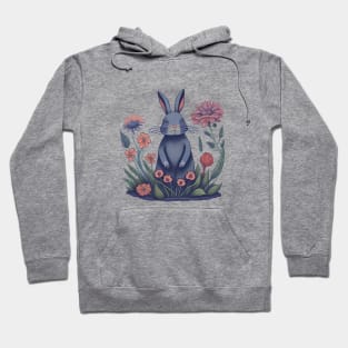 Rabbit and flowers Hoodie